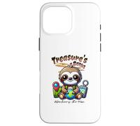 iPhone 16 Pro Max Funny Geocaching Sloth GPS Location Tracker Treasure Hunter Case