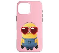 iPhone 16 Pro Max Minions Cute Bob In Love Heart Shaped Glasses Portrait Case