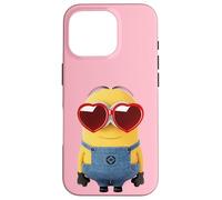 iPhone 16 Pro Minions Cute Bob In Love Heart Shaped Glasses Portrait Case