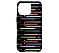 iPhone 16 Pro Star Wars Lightsabers Print Neon Case