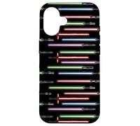 iPhone 16 Star Wars Lightsabers Print Neon Case