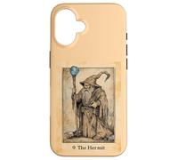 iPhone 16 The Hermit Tarot Card - Hooded Figure and Mystical Light Des Case