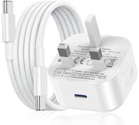 iPhone 17 16 15 Charger,25W USB C Charger Cable and Plug Fast Charge for New iPhone 17 Pro/Air/17 Pro Max/16e/16 Plus/16 Pro/16 Pro Max/15 Series,2M Type C Charging Lead and USBC Head UK