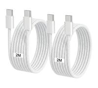 iPhone 17 16 15 Charger Cable 2M 2Pack, 60W Braided USB C to USB C Cable 2M Long Type C Fast Charging Cable USB C Fast Charger Cable Lead Wire for iPhone 17 16 Pro Max/16 Plus/15 Pro Max/15, iPad