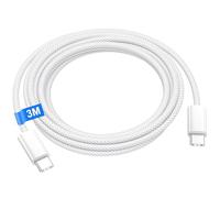 iPhone 17 16 15 Charger Cable 3M, 60W USB C to USB C Cable for iPhone 17/16/15/15 Pro Max/MacBook Pro/Air/iPadPro/Air, Samsung S25 S24 S23, Braided USB C Charger Cable Fast Charging Cable Type C