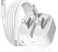 iPhone 17 16 15 Charger,Fast Charger USB C to C Cable and Plug UK 20W Fast Charge for iPhone 17 Pro/Air/17 Pro Max/16e/16 Plus/16 Pro/16 Pro Max/15 Series/iPad A16 10th,USBC Power Adapter and Lead