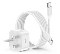 iPhone 17 16 15 Fast Charger and Cable/2M, 20W Wall Charging Plug with USB C to C Cable Lead, Type C Charger Power Adapter for Apple iPhone 17 Pro Max/17 Air/16 Pro/16 Pro Max/15 Plus/15 Pro/iPad Pro