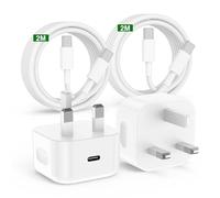 iPhone 17 16 15 Pro Max Fast Charger 2M [Apple MFi Certified] 2Pack 20W PD USB C Charger Plug with 2M USB C to C Charging Cable for iPhone 17 Pro/16 Pro Max/17 Air/16 Plus/16/15,iPad Pro/Air/Mini