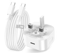 iPhone 17 16 15 USB C Charger Fast Charge with 2M USBC Cable, 20W USB C Plug usb-c Power Adapter and Type C to Type C Cable Fast Charging for iPhone 17 Air/16e/15 16 Plus/15 16 Pro Max/iPad Air Mini