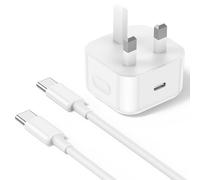 iPhone 17 16 Fast Charger, 2M Fast Charging Cable,iPad Fast Charger, USB C Charger Plug For iPhone 16/15 Pro/15 Plus/Pro Max (White, 1P-2M)