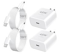 iPhone 17 16 Pro Max Charger Fast Charging, 45W iPhone USB C Charger Block with 10FT Long Type C Fast Charging Cable Compatible with iPhone Pro Max/17 Pro/17/16/16 Plus/16 Pro/16 Pro Max/15 Pro Max