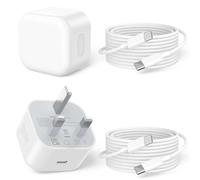iPhone 17 Charger,40W USB C Fast Charger,USB C Plug with 2M Type C to C Cable,Super Fast Charging UK Wall Phone Power Adapter for iPhone 17 Pro/17 Pro Max/Air/16 15 Pro Max,iPad Pro/Air/Mini -2 Pack