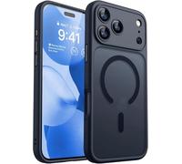 iPhone 17 Pro Case 6.3" Compatible with MagSafe Magnetic Wireless Full Camera Protection Shockproof Anti Slip Anti Scratch Anti Fingerprint Ultra Thin Slim TPU+PC Raised Bezel Back Phone Cover (Black)