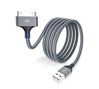 iPhone 4 Charger Cable 3.0M, 30 Pin Dock Connector Compatible with Apple iPod Nano, Touch, Classic, Video & iPhone 3G 3Gs 4 4s & iPod 1 2 3 & others and Sync Cables Lead (Grey, 3.0M - 1P)