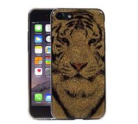 iPhone 6 PLUS 6sPlus Case GLITTER BLACK TIGER EDITION Sparkling bling bling Luxury Fashion Design Exclusive Soft Gel Funky Cases By Bubblegum Cases (iPhone 6 PLUS 6sPlus, Snow White TIGER)