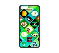 iPhone 7 Inch Cell Phone Case-Black_Nice Case - Armor Soft Protective Case Bumper for Hard Case Super Mario Elements Slim Fit White Hard Plastic Back Case Cover