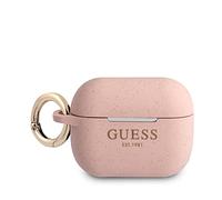 iPhone Airpods Pro Guess Glitter Original Silicone Pink