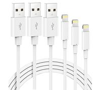 iPhone Cable [MFi Certified] - 3 Pack 1M2M3M Lightning Cable with Connector Heavy Duty iPhone Wire Fast Charging for iPhone 13/13 Pro/Max/12/12 Pro/Se/11/11 Pro/X/XS/XR/8/8 Plus/7/iPad