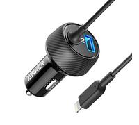 iPhone Car Charger, Anker 24W 4.8A 2-Port Lightning Car Charger [MFi-Certified], PowerDrive 2 Elite with 3 ft Apple Certified Cable for iPhone 11/XS/Max/XR/X/8/7/6/Plus, iPad Pro/Air 2/mini, and More (A2214), Black