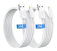 iPhone Charge Cable 2Pack 2M, Apple MFi Certified USB to Lightning Cable i-Phone Lightning to USB Cable Fast Charging Lead Compatible with iPhone 14/13/12/11 Pro Max/XS/8/7/iPad/ipod