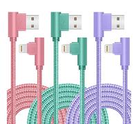 iPhone Charger, Apple MFi Certified 3Pack 6FT Lightning Cable, 90 Degree Fast Charging Cables Cord Compatible for 14/13 mini/13/12/11 Pro MAX/XR/XS/8/7/Plus/6S/SE/iPad