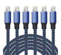 iPhone Charger [Apple MFi Certified] Lightning Cable 6PACK-3/3/6/6/6/10 FT Nylon Braided iPhone Charger Cord High Speed Cord for iPhone 14/13/12/11 Pro Max/XS MAX/XR/XS/X/8/7/Plus/6S/6/iPad