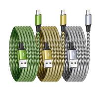 iPhone Charger Cable 2.8M 3Pack, Apple Charger MFi Certified Lightning Cable Nylon Braid iPhone Fast Charging cord Compatible With iPhone 14 13 12 11 XS XR X Pro Max Mini 8 7 6S 6 Plus 5S SE