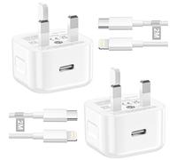 iPhone Charger Fast Charge 20W 2Pack, 2M USB C to Lightning Cable [Apple MFi Certified] with Fast Charger USB C Plug PD Fast Apple charger UK Plug for iPhone 14 13 12 11 Pro Max XS X 8 7 6, iPad,iPod