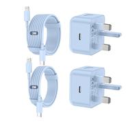 iPhone Charger Fast Charge 20W Fast Apple Charger with USB C To Lightning Cable 3M&2M for iPhone 14 13 12 11 Pro Max XS XR X 8 7 6 Plus 5, iPad and iPod,Blue
