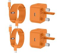 iPhone Charger Fast Charge 20W Fast Apple Charger with USB C To Lightning Cable 3M&2M for iPhone 14 13 12 11 Pro Max XS XR X 8 7 6 Plus 5, iPad and iPod,Orange