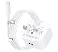 iPhone Charger Fast Charge, 20W USB C Charger Plug and 2M Lightning Cables for iPhone 14 13 12 11 Pro Max/Mini/XS/XR/SE/8/iPad, iPhone Fast charger Cable and Plug Adaptor UK Power Adapter Wall charger