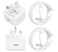 iPhone Charger Fast Charge, 2Pack 20W USB C Plug UK With iPhone Charger Cable 2m [MFi Certified], 3.0A Fast Charging USB C to Lightning Cable for iPhone 14 13 12 11 Pro Max X SE 8 7 6 Plu,iPad,AirPods