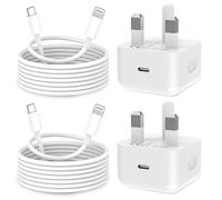 iPhone Charger Fast Charge, 2Pack PD 20W Fast Apple Charger Cable 2M, UK 3.0A iPhone Fast charger Plug with USB C To Lightning Cable for iPhone 14 13 12 11 Pro Max XS XR X 8 7 6 Plus 5, iPad and iPod