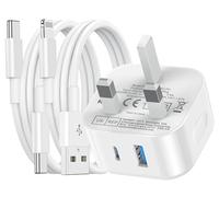 iPhone Charger Fast Charge, USB C Charger Plug and 2-Pack USB Cable 1M PD USBC Type C Lead for Lightning Apple i Phone Charging for iPhone 16 16e 15 14 Pro Max 14 Plus 13 12 11 X XR SE 8 7 6 5 iPad