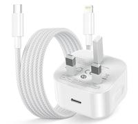 iPhone Charger Fast Charging, 20W Fast Charger USB C with 2M 60W USB C to Lightning Cable Lead for Apple iPhone 14 Pro Max/14 Plus/14/13 Pro/13/12 Mini/XS/SE/8/iPad,iPhone Fast Charger Cable and Plug