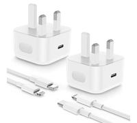 iPhone Charger Fast Charging, 2Pack 20W USB C Fast Charger Plug with 2M Type C to Lightning Charging Cable Lead Long for Apple iPhone 14 Pro Max/14 Plus/14/13 Pro/12 Mini/11/XS Max/XR/X/8/iPad Air