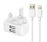 iPhone Charger Plug and Cable,Old Apple USB Lightening Charger and Adapter Plugs with Lead 10.5W 5V 2.1Amp Charging for i Phone 8 7 6 6S 5 5C 5S SE Xs Max XR X 14 13 12 11 10 iPad 5th 6th 7th 8th 9th