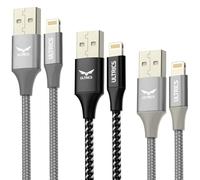 iPhone Charging Cable 2M Lightning Charger Cable MFi Certified Braided Lightning Cable High Speed iPhone Charging Cord For iPhone 14, Pro/Pro Max/13/12/11/XS/XR/X/SE/iPad/iPod/XS/8/7/6 (3 Pack)