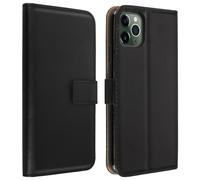 IPHONE Cover 11 Pro Real Leather Card Holder Function Holder Shockproof Black
