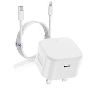 iPhone Fast Charger, 20W USB C Fast Charger Adapter with 2M USB C to Lightning Cable, Ultra-Compact PD Adapter for iPhone 14/14 Pro/ 14 Pro Max/13/13 Pro/ 13 Pro Max/12/11/X/XR/SE/8,iPad and More