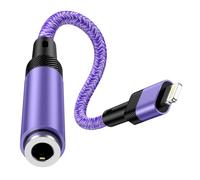 iPhone Headphone Jack Adapter【Apple MFi Certified】Support Calling+Music Control,Lightning to 3.5mm Female AUX Dongle TRRS Earphone Audio Mic Cable Compatible with iPhone 14 13/12/11/10/XS Max/XR/X/8/7