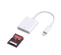 iPhone SD Card Reader, Lightning to SD Card Camera Reader for iPhone/iPad Memory Card Adapter Camera Card Viewer Reader for iPhone 14/13/12/11/X/XS/XR/8/7 iPad, Plug and Play