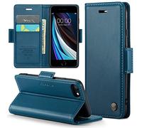 IPhone SE 2022/SE 2020/iPhone 8/iPhone 7/iPhone 6 Wallet Case with [RFID Blocking] Card Holder Magnetic Kickstand,Leather Flip Protective Case Wallet for IPhone SE2022/SE2020/8/7/6 4.7 Inch (Blue)