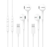 iPhone Wired Earphones 2 Pack, APPLE MFi Certified In Ear Lightning Headphones Compatible with iPhone 14/13/12/11/8/7/X/Pro/Pro Max iPad