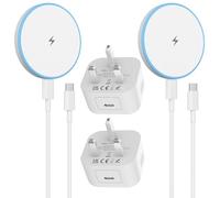 iPhone Wireless Charger 2Pack,15W Mag-Safe Charger Pad and 20W Fast USB C Plug with 6FT USB-C to USB-C Cable,Magnetic Wireless Fast Charge for iPhone17 16 15 14 13 12 Pro/Pro Max/Air/Plus,Airpods