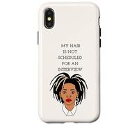 iPhone X/XS Black Woman Locs Dont Touch My Hair Art Quote Case