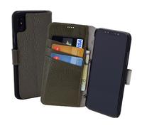 IPHONE X XS Case Book-Style Cover Bumper Wallet Case Khaki