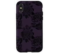 iPhone X/XS Case gothic dark purple roses occult goth phone Case
