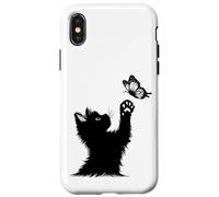 iPhone X/XS Cat Kitten Butterfly For Women Girls Kids Teens Kitty Love Case