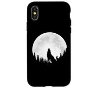 iPhone X/XS Lone Wolf Howling Full Moon Nature Woods Midnight Wolves Case
